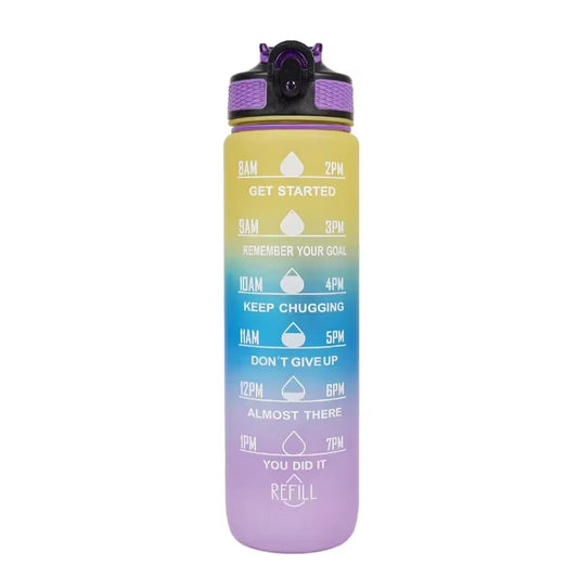 1L Water Bottle Portable Sport Water Bottle Pretty Drink Bottle Leakproof Gym Water Bottle for Outdoor Travel Fitness Cycling